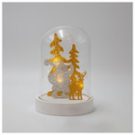 Θολος, με Ακρυλικο Αγιο Βασιλη, Φωτιζομενος, Μπαταριας, 12x18.5cm