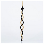 Σταλακτιτης Σπιραλ Ακρυλικος, Μαυρο-Χρυσο, 2,5x22cm