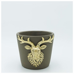 Κασπο από Τσιμεντο, με Αναγλυφο Ταρανδο, 16x14x12.5cm