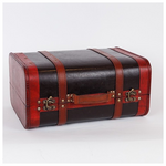 Ξυλινη Βαλιτσα, Καφε Vintage, 40x30.5x19.5cm