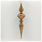 Γυαλινο Στολιδι, Καφε, σετ 2τμχ, 7x35cm