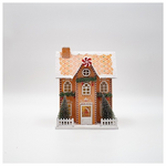 Χαρτινο Σπιτακι, Μπεζ με Candy, Φωτιζομενο, 15.5x12x20.5cm