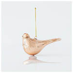 Γυαλινο Στολιδι, Πουλακι, Σαμπανι, σετ 6τμχ, 11,2x4x6cm