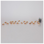 Σειρα, 20 Mini Led, Αγιος Βασιλης με Amaξι, Μπαταριας 3xaa, Χρονοδιακοπτη, Ασημι Χαλκινο Καλωδιο, Θερμο Λευκο Led, ανα 10cm, Προεκταση Παροχης 30cm, Ip20