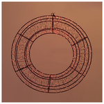 Στεφανι 38cm, 720 Led, 12v Μετασχηματιστη, Timer, Μαυρος Μεταλλικος Σκελετος, Μαυρο Χαλκινο Καλωδιο, Κοκκινο Led, Προεκταση Παροχης 5m, Ip44