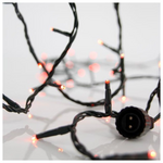 Σειρα, 100 led 3mm, 31v Μετασχηματιστη, 4 Επεκτασεις εωσ 3 Σετ, Πρασινο Καλωδιο, Κοκκινο Led, ανα 5cm, Προεκταση Παροχης 300cm, Ιρ44