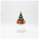 Μπισκοτιερα με Πρασινο Καπακι, Χριστουγεννιατικο Δεντρο, Διακοσμητικη, 11x25cm
