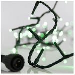 Σειρα, 100 led 3mm, 31v, Επεκταση εωσ 3, με Μετασχηματιστη, Προεκταση Παροχης 300cm, Πρασινο Καλωδιο, Πρασινο Led, ανα 5cm, Ιρ44