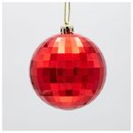 Πλαστικη Μπαλα, Ντισκο, Κοκκινη, σετ 2τμχ, 20cm