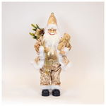 Αη Βασιλης με Σαμπανι Ρουχα και Αρκουδακι, 60cm
