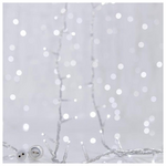Κουρτινα, 360 led 3mm, 31v Μετασχηματιστη, 4 Επεκτασεις ωσ 3 Σετ, Διαφανο pvc Καλωδιο, Λευκο Led, (200 x 200cm, 20 Lines x 18 Led), Προεκταση Παροχης 3m, Ιρ44