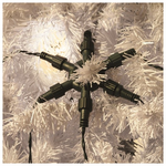 Χταποδι, 175 led 3mm, 31v Μετασχηματιστη, Πρασινο pvc Καλωδιο, Θερμο Λευκο Led, ανα 10cm, 5 Γραμμες, Προεκταση Παροχης 3m, Ιρ44