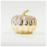 Γυαλινη Κολοκυθα Φωτιζομενη, Χρυση, 17cm