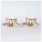 Κουπα με Πιατακι, με Καρυοθραυστες, σετ 2 τμχ