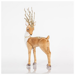 Βελουδινο Ελαφακι, με Χρυσο Glitter και Χαντρες, 19x39cm