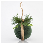 Μπαλα Βελουδινη, Πρασινη, 8x8x10cm