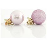 Μπαλα Πλαστικη,  Ροζ, σετ 27τμχ, (9 Περλε , 18 Glitter), 3cm