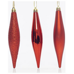 Πλαστικο Στολιδι, Κοκκινο, σετ 4τμχ, 15x3cm