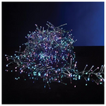 Cluster 6m, 768 led 3mm, 31v Μετασχηματιστη, 8 Προγραμματα & Μνημη, Πρασινο pvc Καλωδιο, Oπαλ Πολυχρωμο Led, Προεκταση Παροχης 3m, Ip44