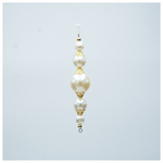 Σταλακτιτης με Περλες, Λευκο με Χρυσο, 3x13cm