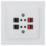 Πριζα hi-fi Διπλη Λευκη