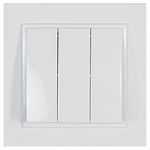 Διακοπτης Τριπλος Απλος Λευκος