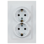 Πριζα Σουκο Διπλη Χωνευτη 16a Λευκη