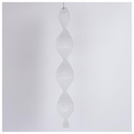Σταλακτιτης Ακρυλικος, Σπιραλ, Λευκο, Παγωμενο, με Γκλιτερ, 30cm