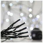 Σειρα, 700 led 3mm, 31v Μετασχηματιστη, 8 Προγραμματα & Μνημη, Πρασινο pvc Καλωδιο, Λευκο Led, ανα 5cm, Προεκταση Παροχης 3m, Ιρ44