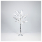 Ασημι Δεντρο Φτερη 1,2m, Μετασχηματιστης, 80 Θερμα Λευκα Mini Led, Προεκταση Παροχης 3m, Ip44