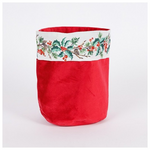 Καλαθακι με Στεφανακι, Υφασματινο, 18x22cm