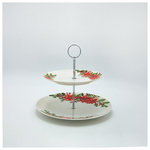 Πιατελα με 2 Επιπεδα, με Κοκκινο Αλεξανδρινο