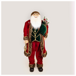 Αη Βασιλης με Κοκκινα και Μπορντο Ρουχα, 150cm