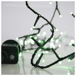 Σειρα, 100 led 3mm, 31v Μετασχηματιστη, 8 Προγραμματα & Μνημη, Πρασινο pvc Καλωδιο, Πρασινο Led, ανα 5cm,  Προεκταση Παροχης 3m, Ιρ44