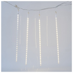 Κουρτινα, 240 Led, 5v Μετασχηματιστη, 5 Snowdrop 50cm, 4 Επεκτασεις εωσ 3 Σετ, Θερμο Λευκο Led, Προεκταση Παροχης 5m, Ip44