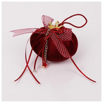 Ροδι, Βελουδινο, Μπορντο, με Χρυσο Αστερακι, 10cm