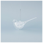 Γυαλινο Στολιδι, Πουλακι, Διαφανο, σετ 4τμχ, 15,8x5x7,5cm