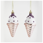 Παγωτο Πλαστικο, σετ 4 Τμχ, 2 ροζ Ματ, 2 ροζ Γυαλιστερο, 10*5cm