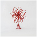 Κορυφη Δεντρου από Συρμα, Λουλουδι, Κοκκινο, 30x24cm