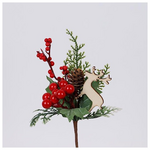 Πικακι με Κοκκινα Berries και Ελαφακι, 25cm