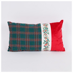 Μαξιλαρι με Γκι, Πρασινο Καρο, 30x50cm