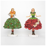 Χορευτριες, Πολυρεζιν, 2 Σχεδια, 15x13x22,50cm