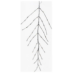 Φωτιζομενο Κλαδι, 60 Θερμα Λευκα Led, Καφε, Μπαταριας, με Timer, 150cm