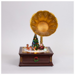 Γραμμοφωνο με Χριστουγεννιατικη Παρασραση, με Μουσικη, Κινηση και Φως, με Μετασχηματιστη, 24.5x22.5x35.5cm