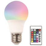 Λαμπα led 9w ε27 Rgbw με Τηλεχειριστηριο 220-240v