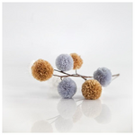 Κλαδι Διακοσμητικο, με Γκρι, Λευκα και Καφε πον - Πον, 28x5x57cm