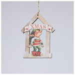 Ξυλινο Στολιδi με Ταρανδακι, 9x12cm