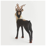 Βελουδινος Ταρανδος, Μαυρος, 19x8x39cm