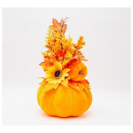 Φθινοπωρινο Διακοσμητικο με Ηλιoτροπιο και Πορτοκαλι Berries, 21cm