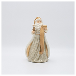 Διακοσμητικο Πολυρεζιν, Αγιος Βασιλης με Λιστα Δωρων, Σαμπανι, 11.5x20cm